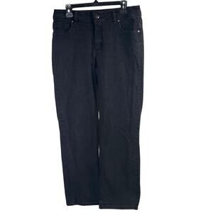 Riders By Lee Jeans Women's 14P 33x27 Black Straight Leg Stretch Denim Cotton